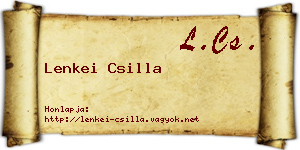 Lenkei Csilla névjegykártya