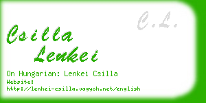 csilla lenkei business card